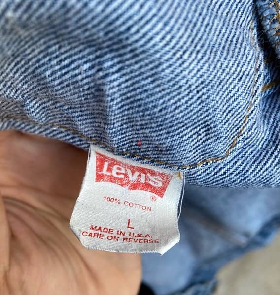 Levi’s Strauss Denim Jacket Made In USA Size L 7