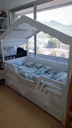 Wooden Toddler Bed With Connectors And Dresser