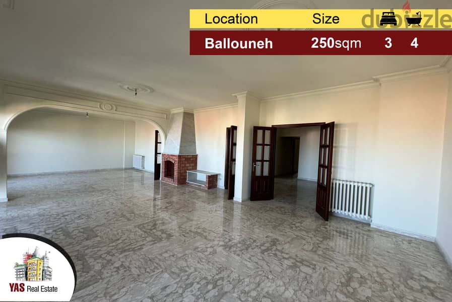 Ballouneh 250m2 | Excellent Condition | Panoramic View | Catch | 0