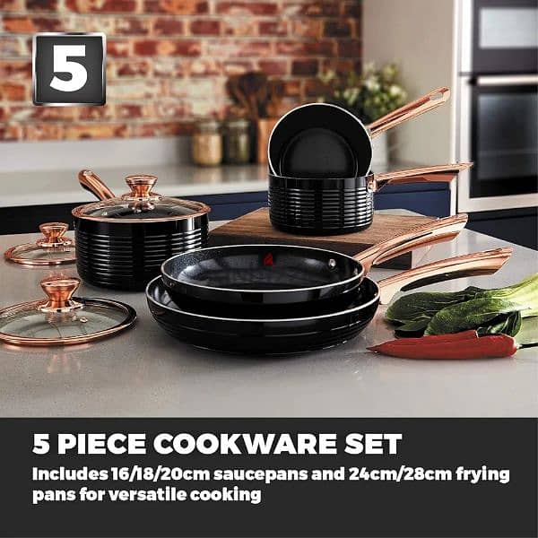 Tower Linear Induction Pots and Pans Set, Non-Stick (for discount) 4
