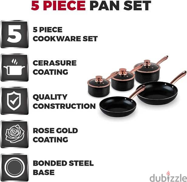 Tower Linear Induction Pots and Pans Set, Non-Stick (for discount) 5