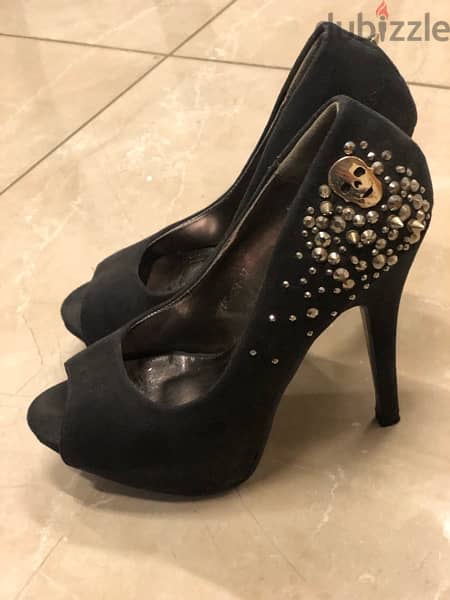 high heel shoes; size 37, black 1