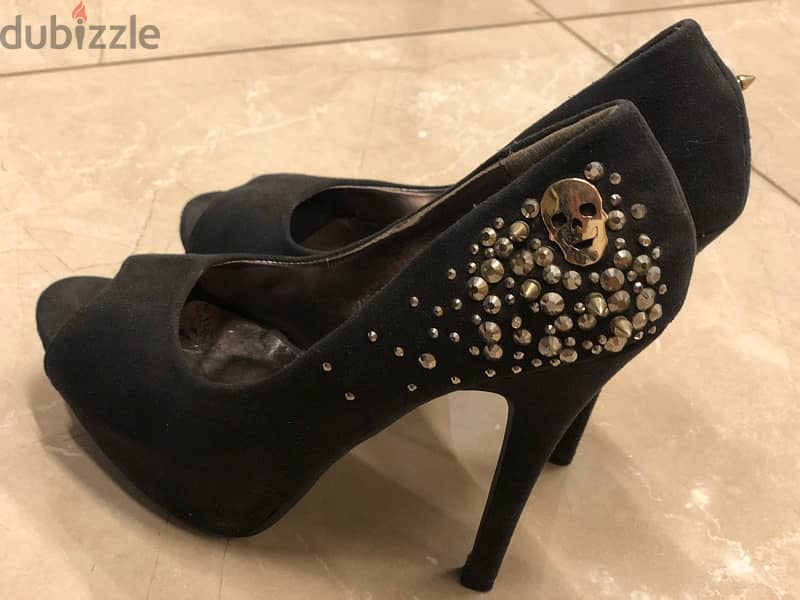 high heel shoes; size 37, black 2