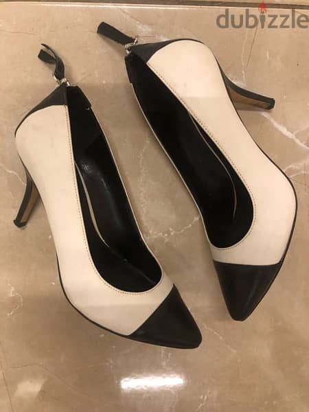 small heel shoes ; size 37, classy black and white, ALDO BRAND 1