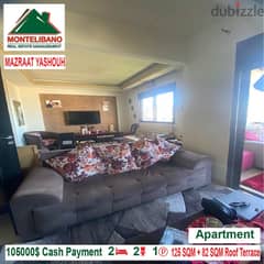 100,000$ Cash Payment!! Apartment for sale in Mazraat Yashouh!! 0
