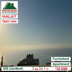 Open view and furnished apartment for rent in HALAT!!!