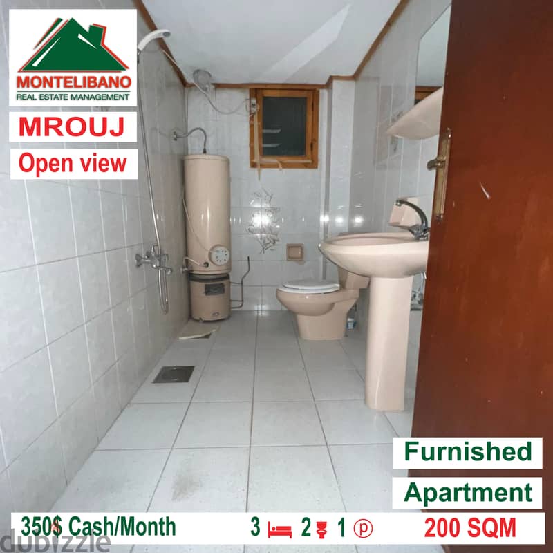 Furnished and open view apartment for rent in MROUJ!!!! 4