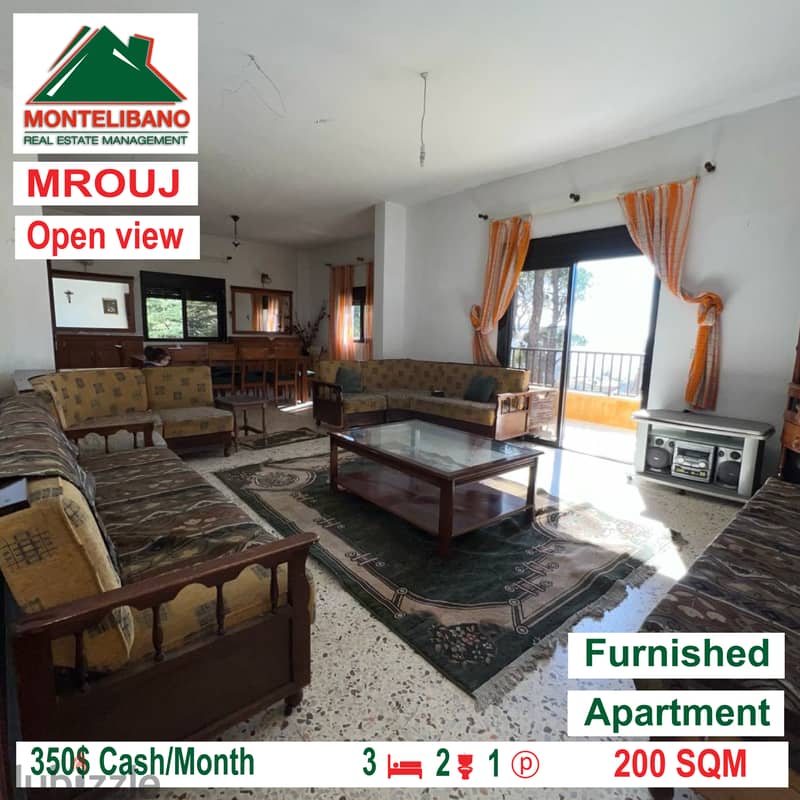 Furnished and open view apartment for rent in MROUJ!!!! 5