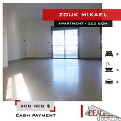 Apartment for sale in zouk mikael 200 SQM REF#MA5079