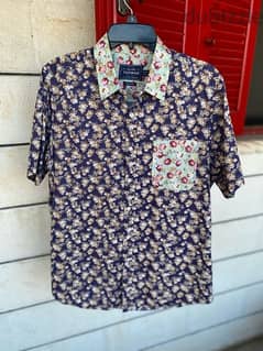 Floral Shirt For Men Size L قميص رجالي 0