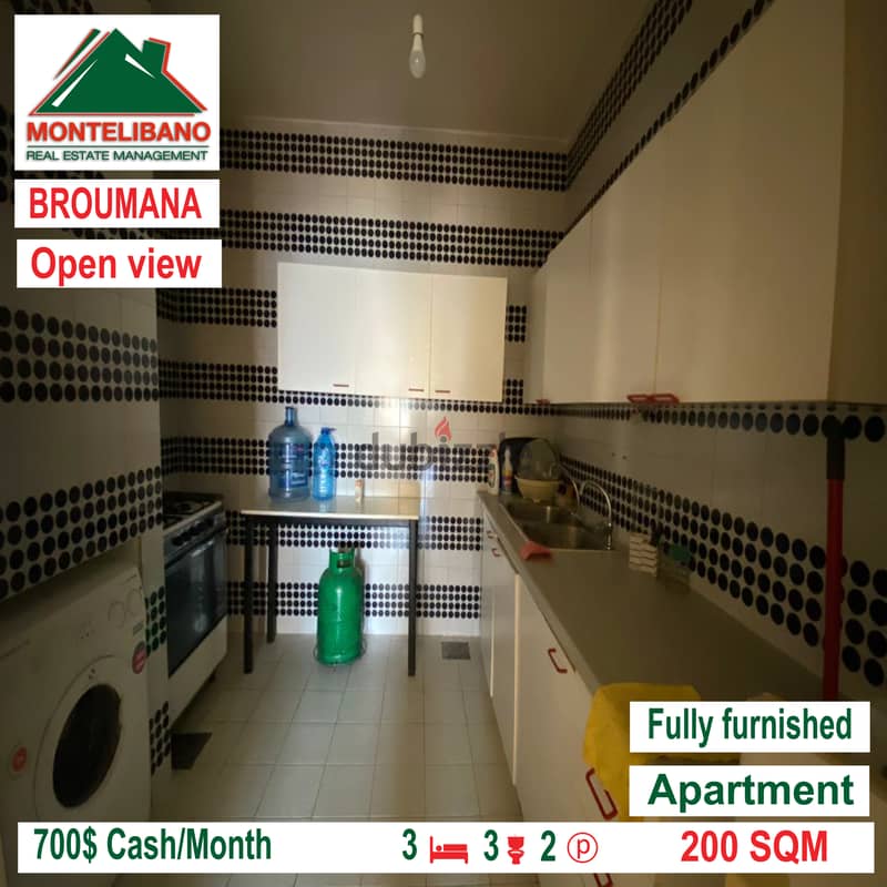 Open view and fully furnished apartment for rent in BROUMANA!!!! 1