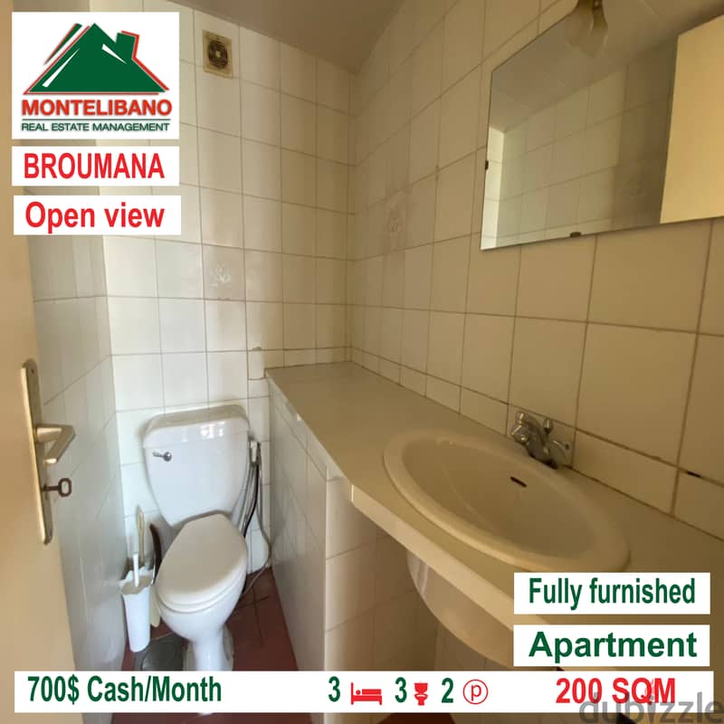Open view and fully furnished apartment for rent in BROUMANA!!!! 2