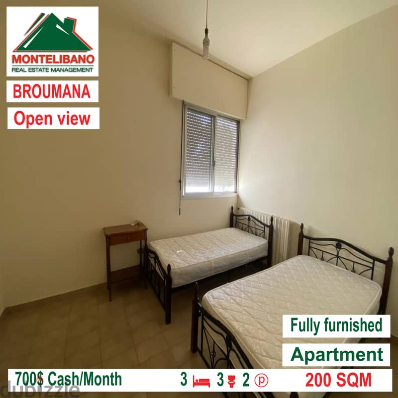 Open view and fully furnished apartment for rent in BROUMANA!!!! 3