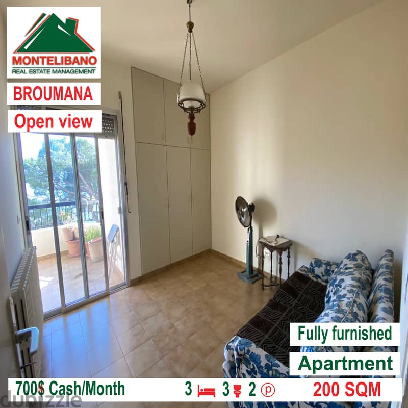 Open view and fully furnished apartment for rent in BROUMANA!!!! 5