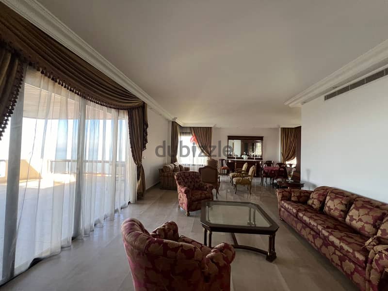L13949-Apartment for Rent In Kfarhebeib With A Panoramic Seaview 2