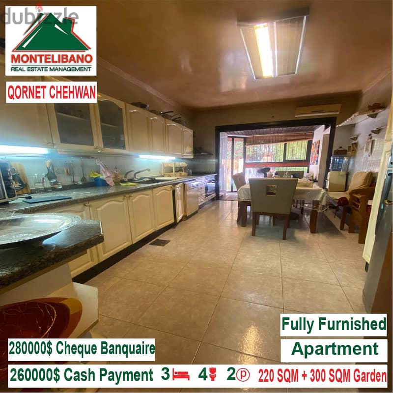 260,000$ Cash Payment!! Apartment for sale in Qornet Shehwen!! 9