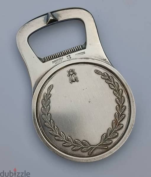 Vintage French Silver bottle opener by Christofle Napoleon Bonaparte 1