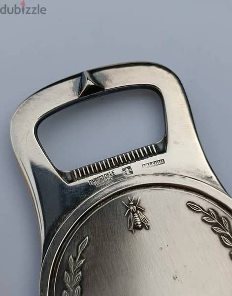 Vintage French Silver bottle opener by Christofle Napoleon Bonaparte 2