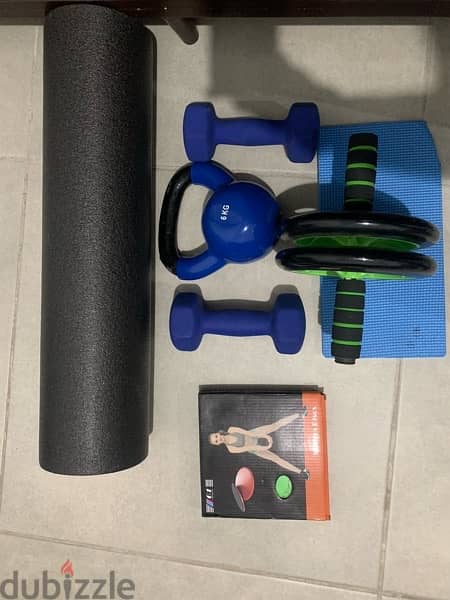 dumbbells kettlebell foam roller abs roller sliders 0