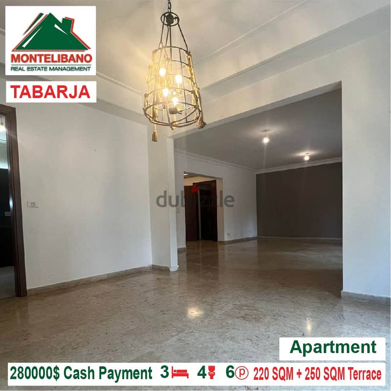 280,000$ Cash Payment!! Apartment for sale in Tabarja!! 1