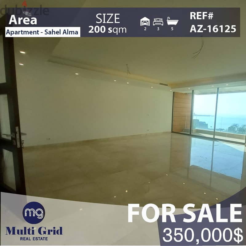 AZ-16125 / Apartment for Sale in Sahel Alma, شقة للبيع في ساحل علما 0