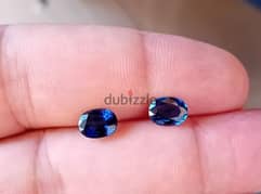 natural srilanka sapphire 2.97 ct two pieces