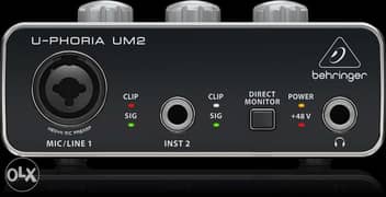 Behringer U-Phoria UM2 USB Audio Interface 0