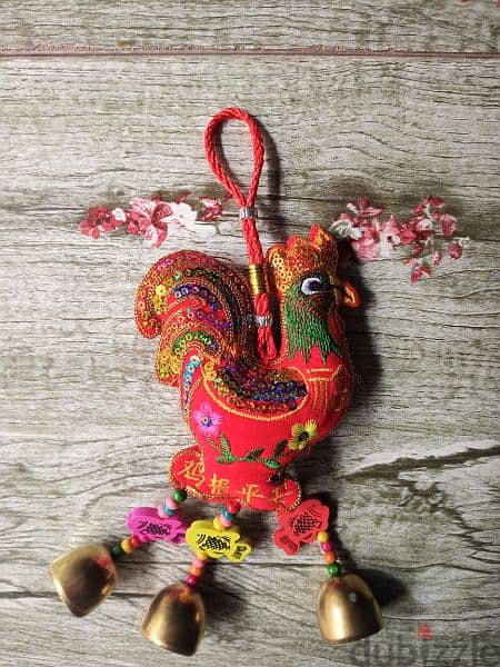 Beautiful Chinese rooster bells hanger for doors or cars 10$ 3