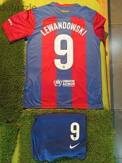 Barcelona Lewandowski Home Football Shirt & Short 2023-24 0