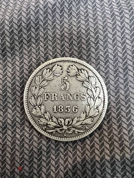 Louis Philippe 1 silver coin 1