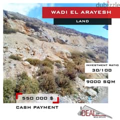 Land for sale in wadi el arayesh 9000 SQM REF#AB16020 0