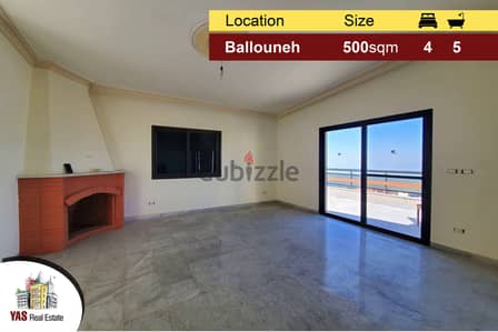 Ballouneh 500m2 | 150m2 Terrace | High-End | Killer View | Catch | TO