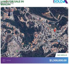 1,374m2 land 4 sale in Bsalim Majzoub ارض 1374 مم للبيع ببصاليم