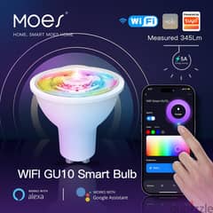 MOES GU10 Smart Sync Full Color LED Dimmable Party Light Bulbs RGBCCT 0