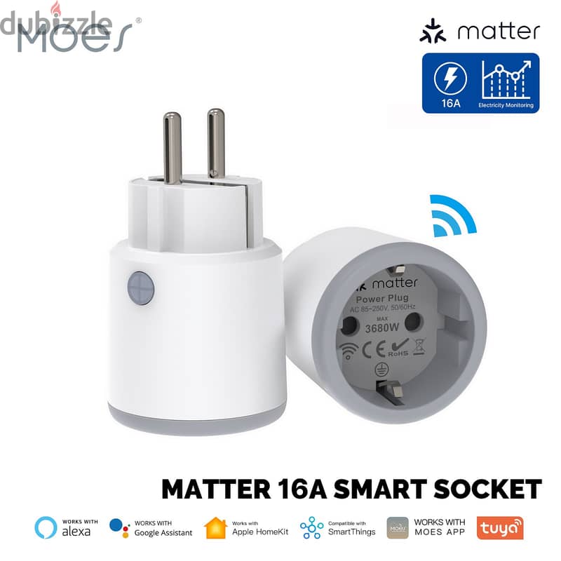 Tuya Smart Plug Bluetooth, Smart Socket Wifi Moes