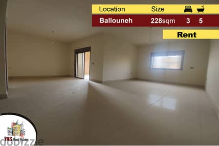 Ballouneh 228m2 | Brand New | Mint Condition | Rent | Sea View | IV EL