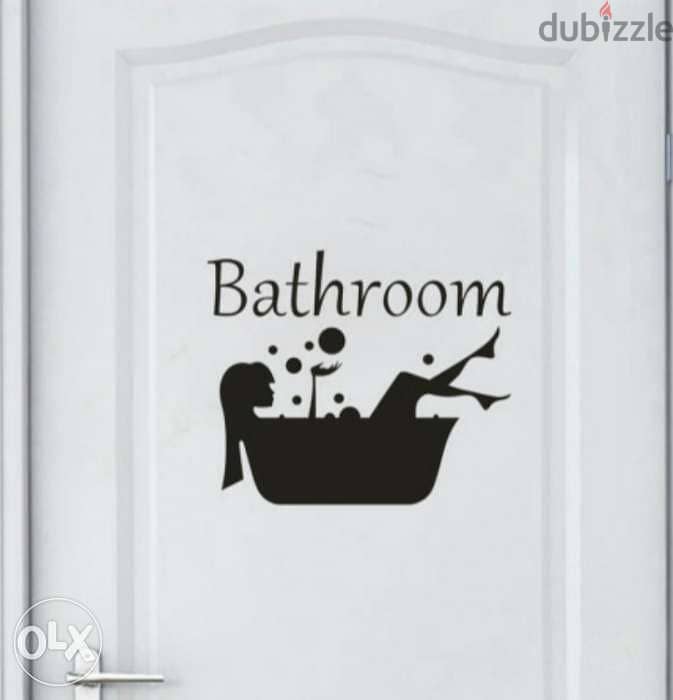 Funky long lasting and removable bathroom sticker 3$ 6
