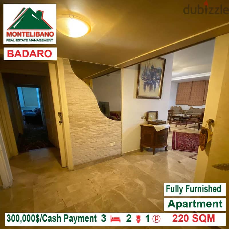 Fully Furnished apartment for sale located in badaro !! 300,000$!!! 4