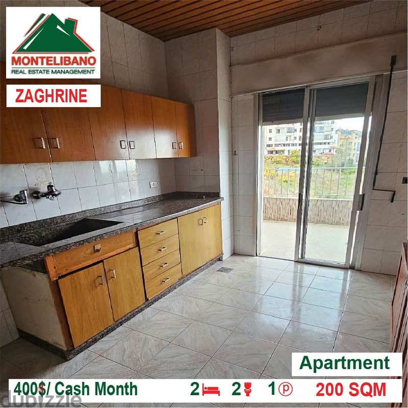400$/Cash Month!! Apartment for rent in Zaghrine!! 2
