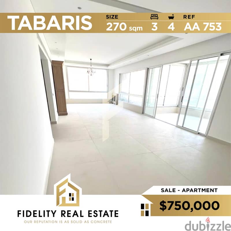 Apartment for sale in Achrafieh Tabaris AA753 0