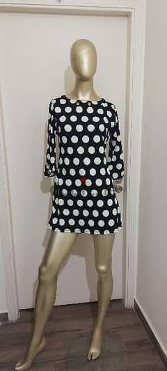 Dress WHITE Dotted