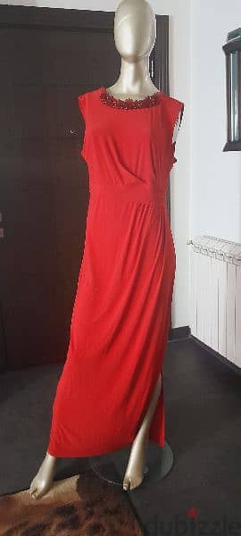 Wallis Red Maxi Evening dress 8