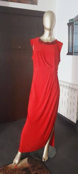 Wallis Red Maxi Evening dress 9