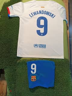 Barcelona Lewandowski Away Football Shirt & Short 2023-24