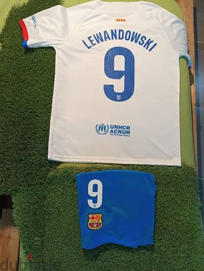 Barcelona Lewandowski Away Football Shirt & Short (Made in Thailand)