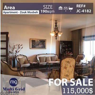 JC-4182 / Apartment for Sale in Zouk Mosbeh , شقة للبيع في ذوق مصبح