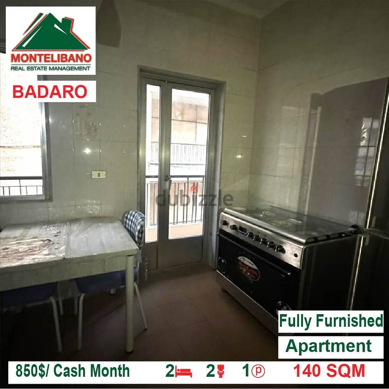850$/Cash Month!! Apartment for rent in Badaro!! 2