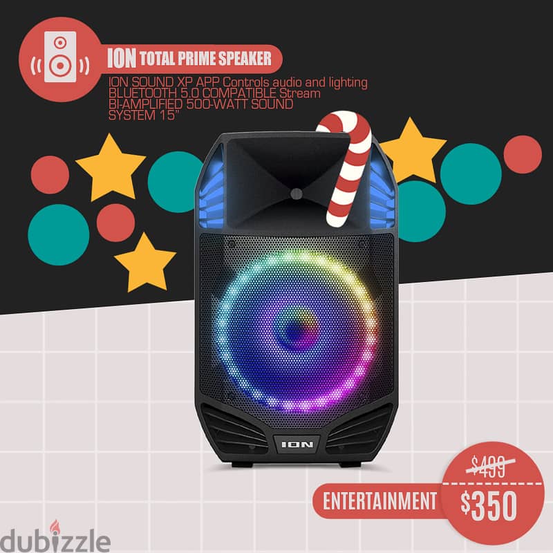 Ion 350 best sale watt bluetooth speaker