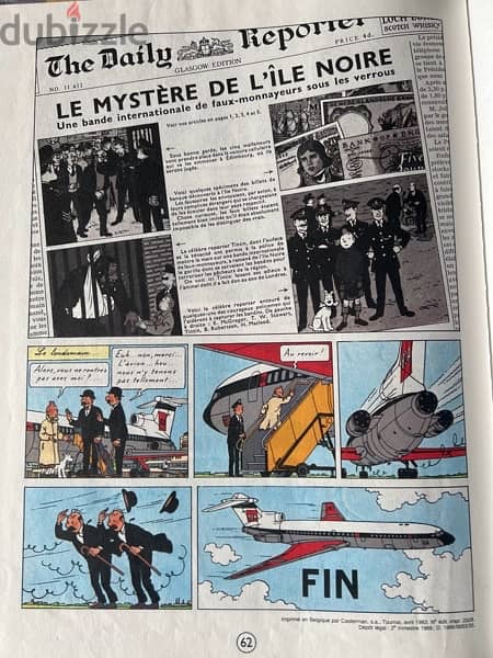 5 Albums de Bandes Dessinées Tintin 5