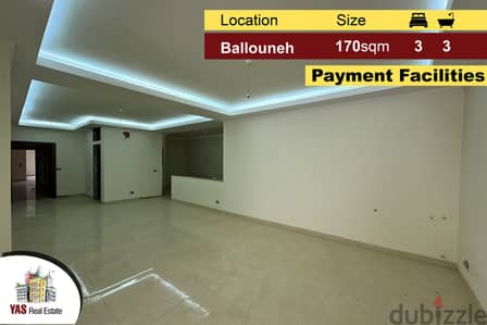 Ballouneh 170m2 | 90m2 Terrace | New | luxurious | Payment Facilities